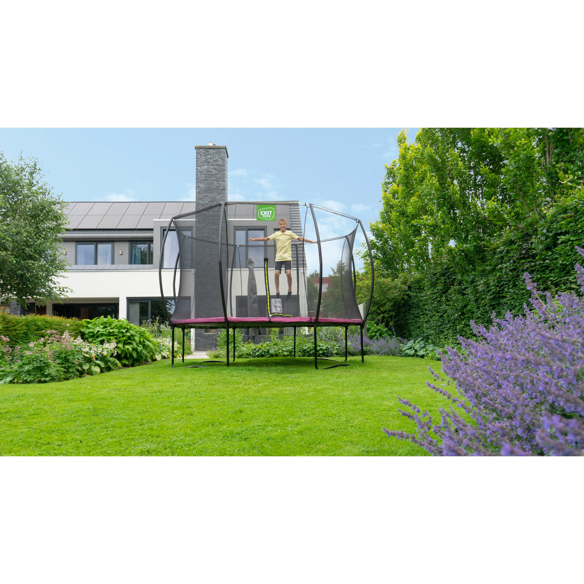 Батут EXIT Silhouette 244 см рожевий - Зображення 2